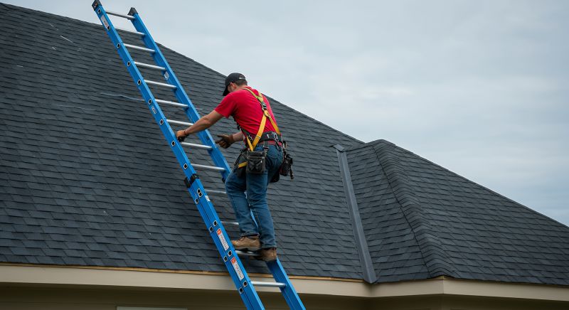 Roofing consultation with homeowner